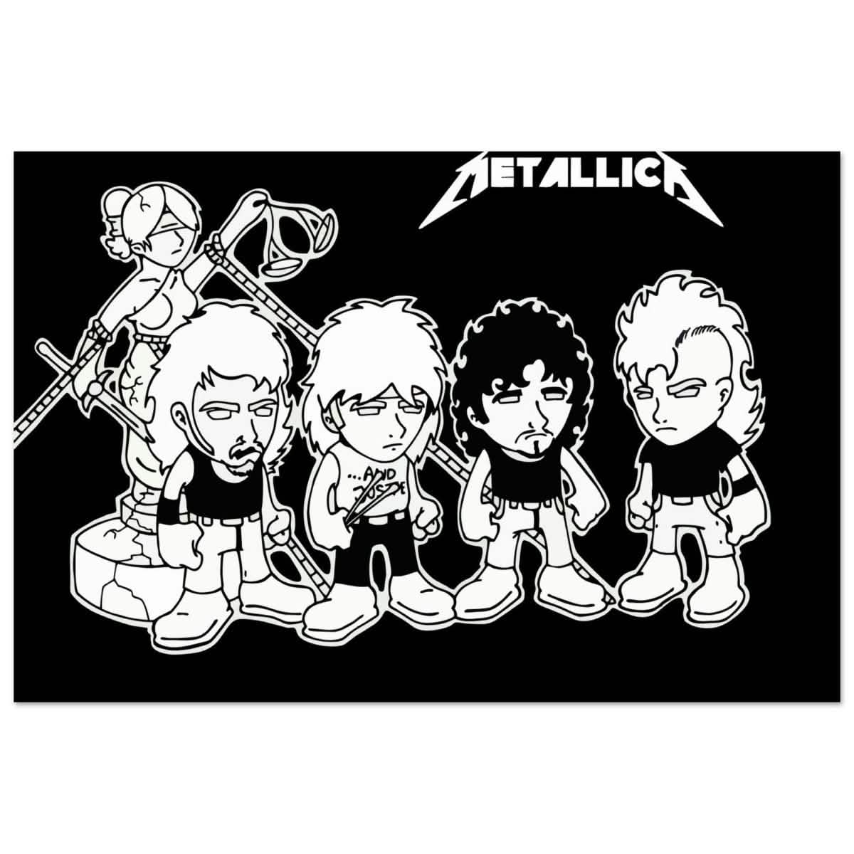 Da Vinci Pop Art Wall art print | Metallica - Aluminum Print - 50x75 cm / 20x30″ -