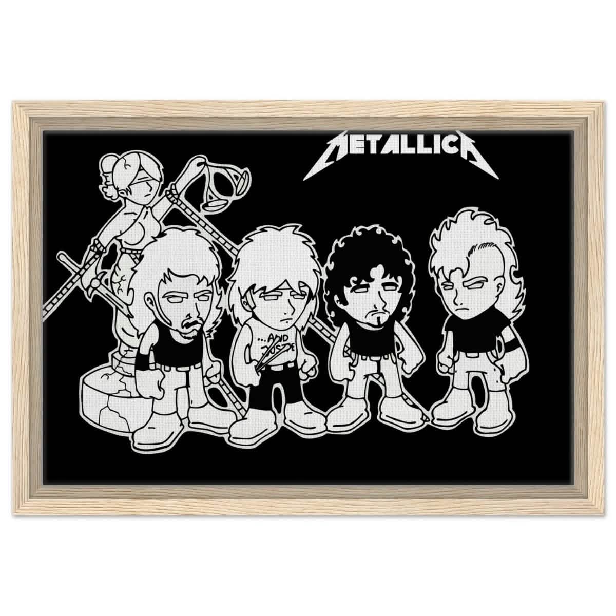 Da Vinci Pop Art Wall art print | Metallica - Framed Canvas - 30x45 cm / 12x18″ - Wood frame