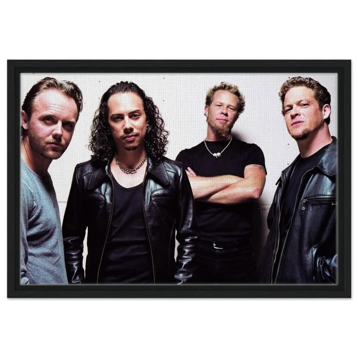 Da Vinci Pop Art Wall art print | Metallica - Framed Canvas - 40x60 cm / 16x24″ - Black frame