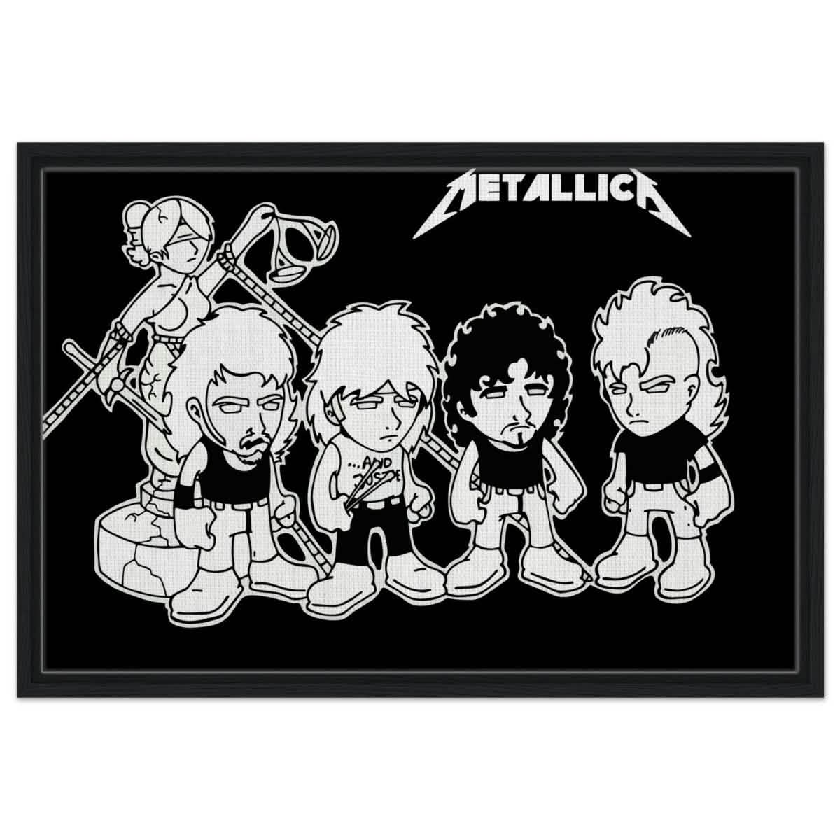 Da Vinci Pop Art Wall art print | Metallica - Framed Canvas - 50x75 cm / 20x30″ - Black frame