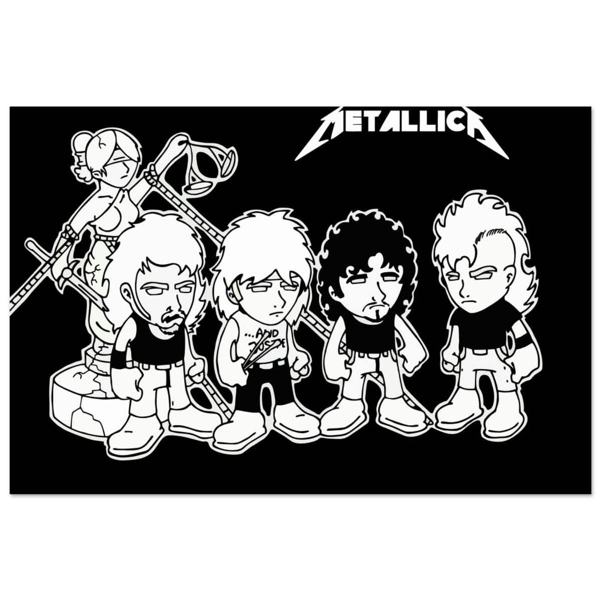 Da Vinci Pop Art Wall art print | Metallica - Aluminum Print - 60x90 cm / 24x36″ -