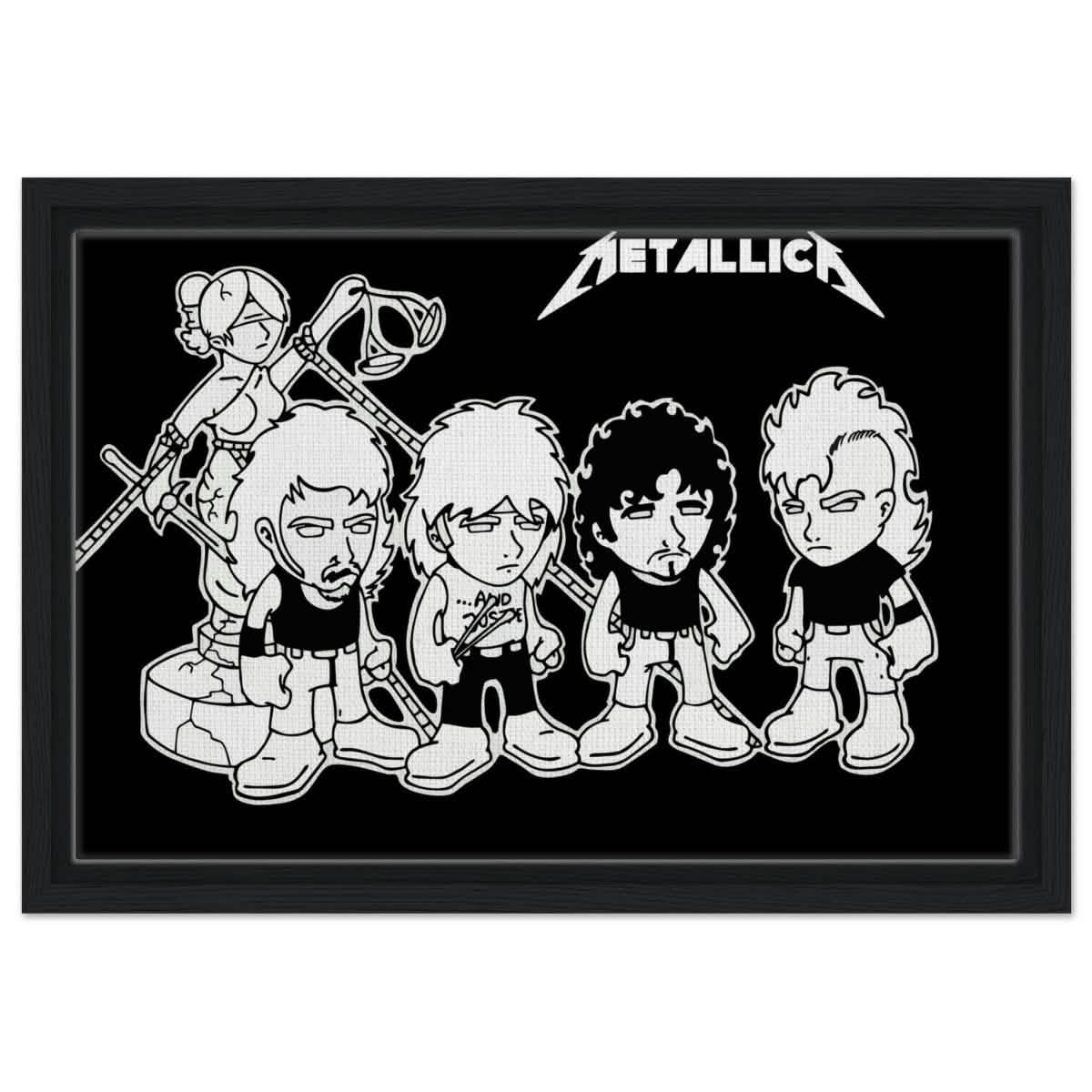 Da Vinci Pop Art Wall art print | Metallica - Framed Canvas - 30x45 cm / 12x18″ - Black frame