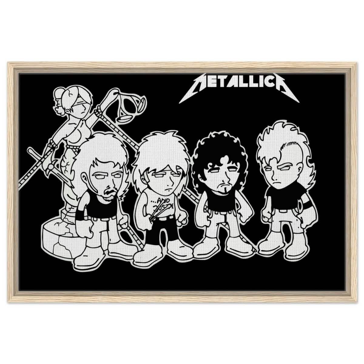 Da Vinci Pop Art Wall art print | Metallica - Framed Canvas - 50x75 cm / 20x30″ - Wood frame