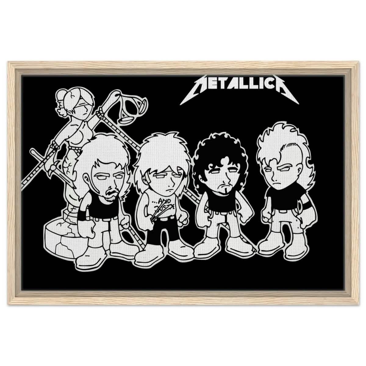 Da Vinci Pop Art Wall art print | Metallica - Framed Canvas - 40x60 cm / 16x24″ - Wood frame