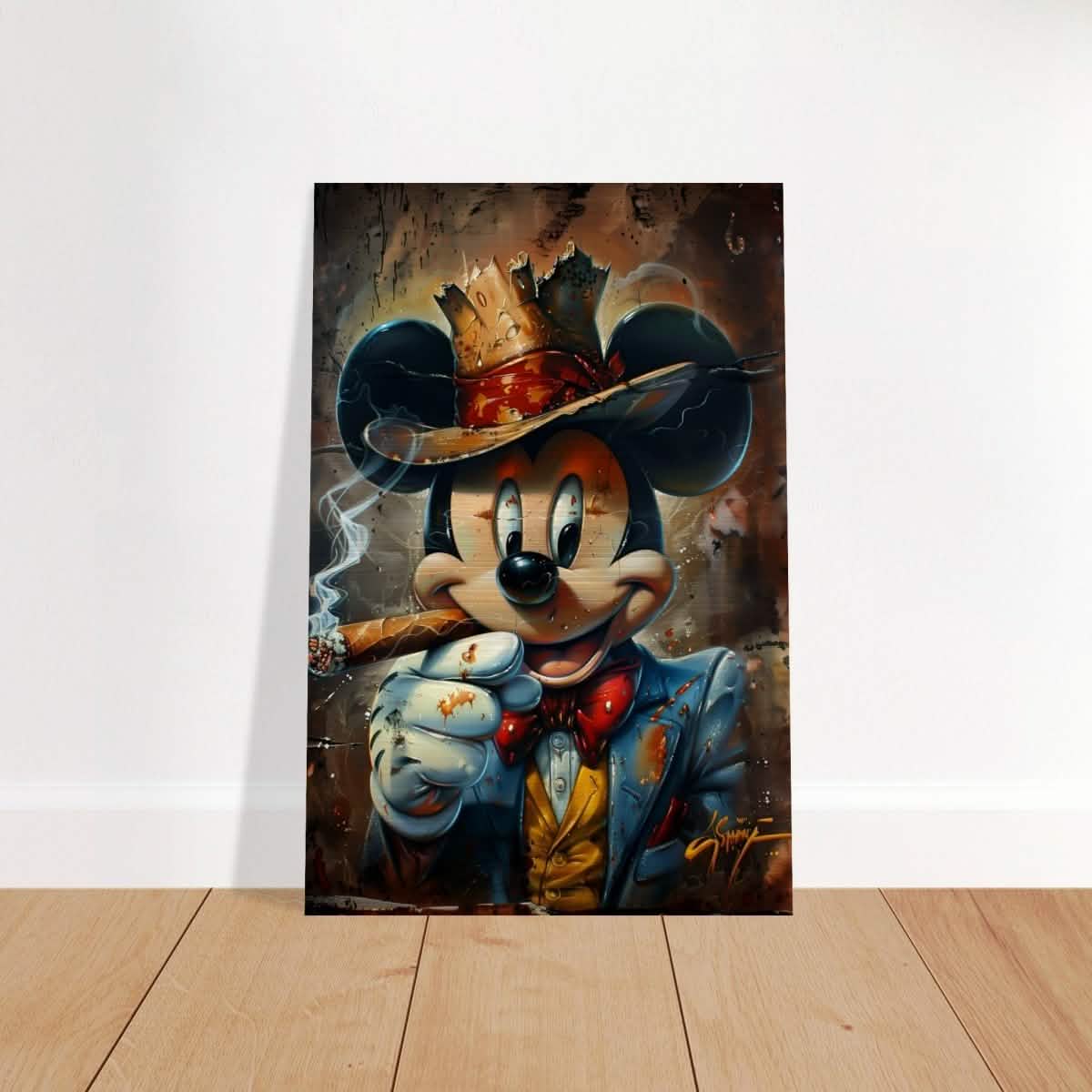 Da Vinci Pop Art Wall art print | Mickey Mouse - Brushed Aluminum Print - 30x45 cm / 12x18″ -