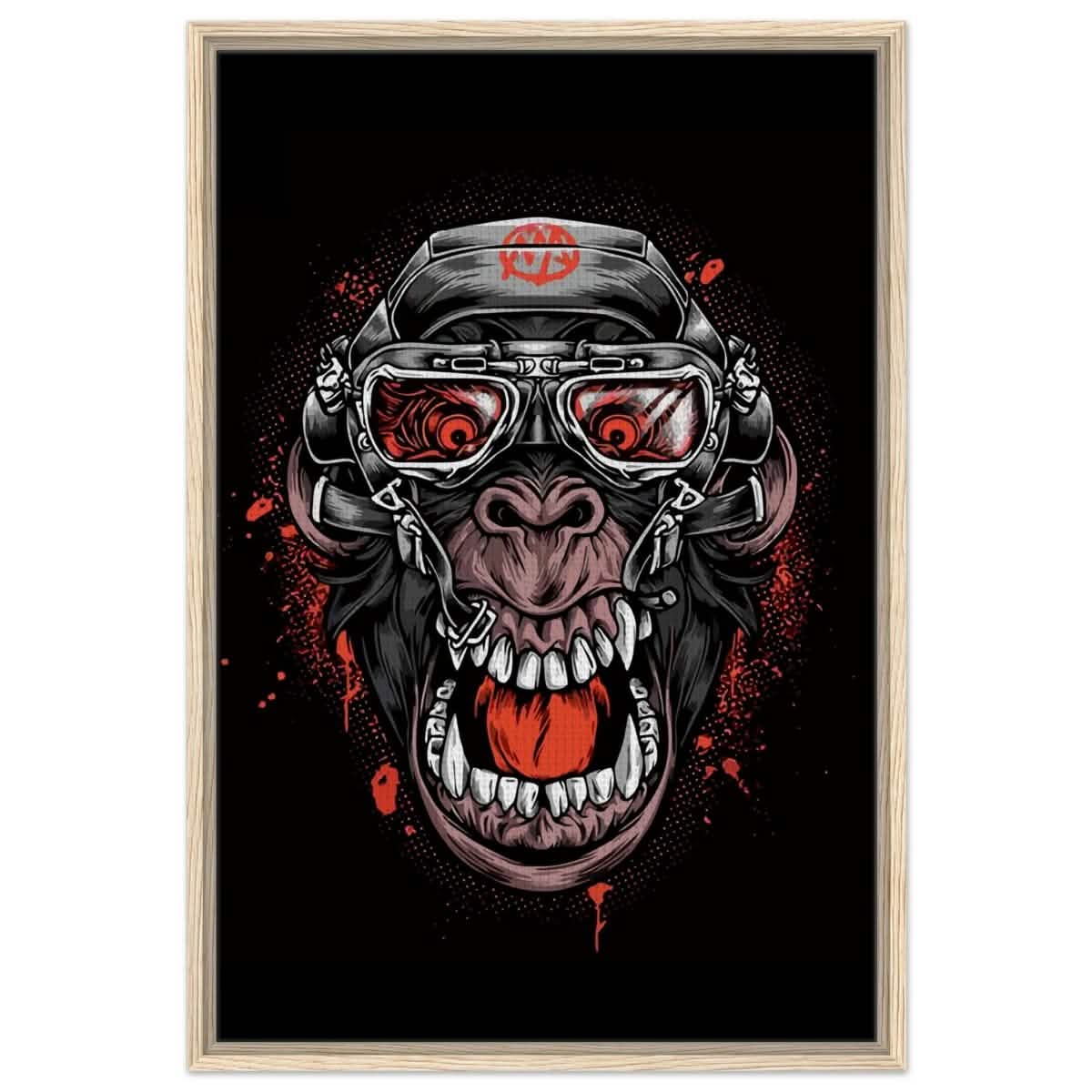 Da Vinci Pop Art wall art Print | Midnight Gorilla - Framed Canvas - 60x90 cm / 24x36″ - Wood frame