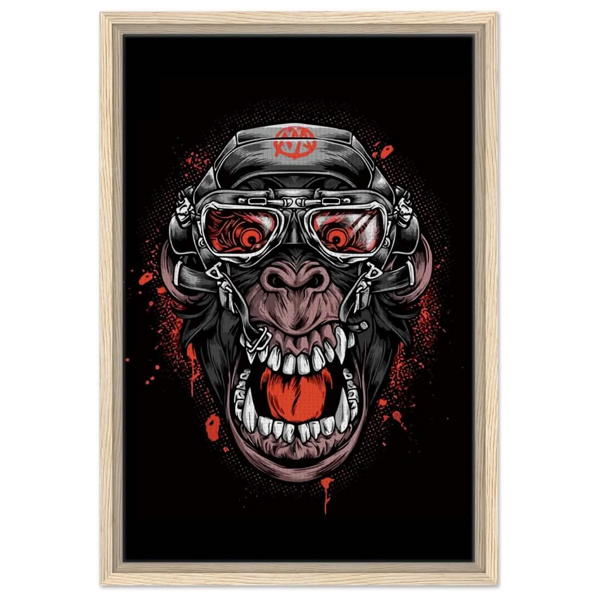 Da Vinci Pop Art wall art Print | Midnight Gorilla - Framed Canvas - 40x60 cm / 16x24″ - Wood frame