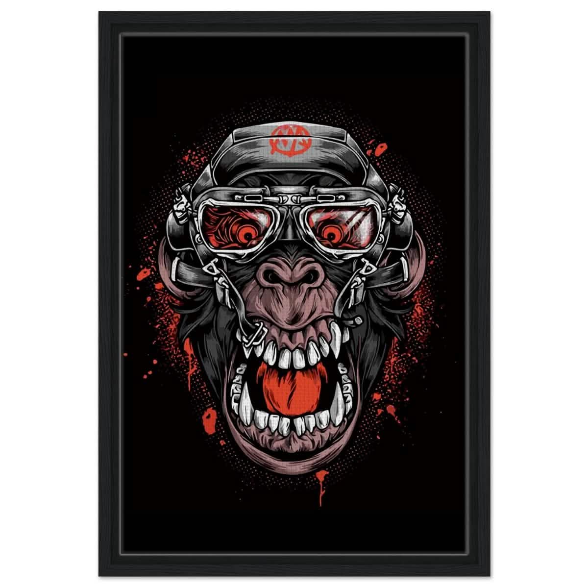 Da Vinci Pop Art wall art Print | Midnight Gorilla - Framed Canvas - 40x60 cm / 16x24″ - Black frame