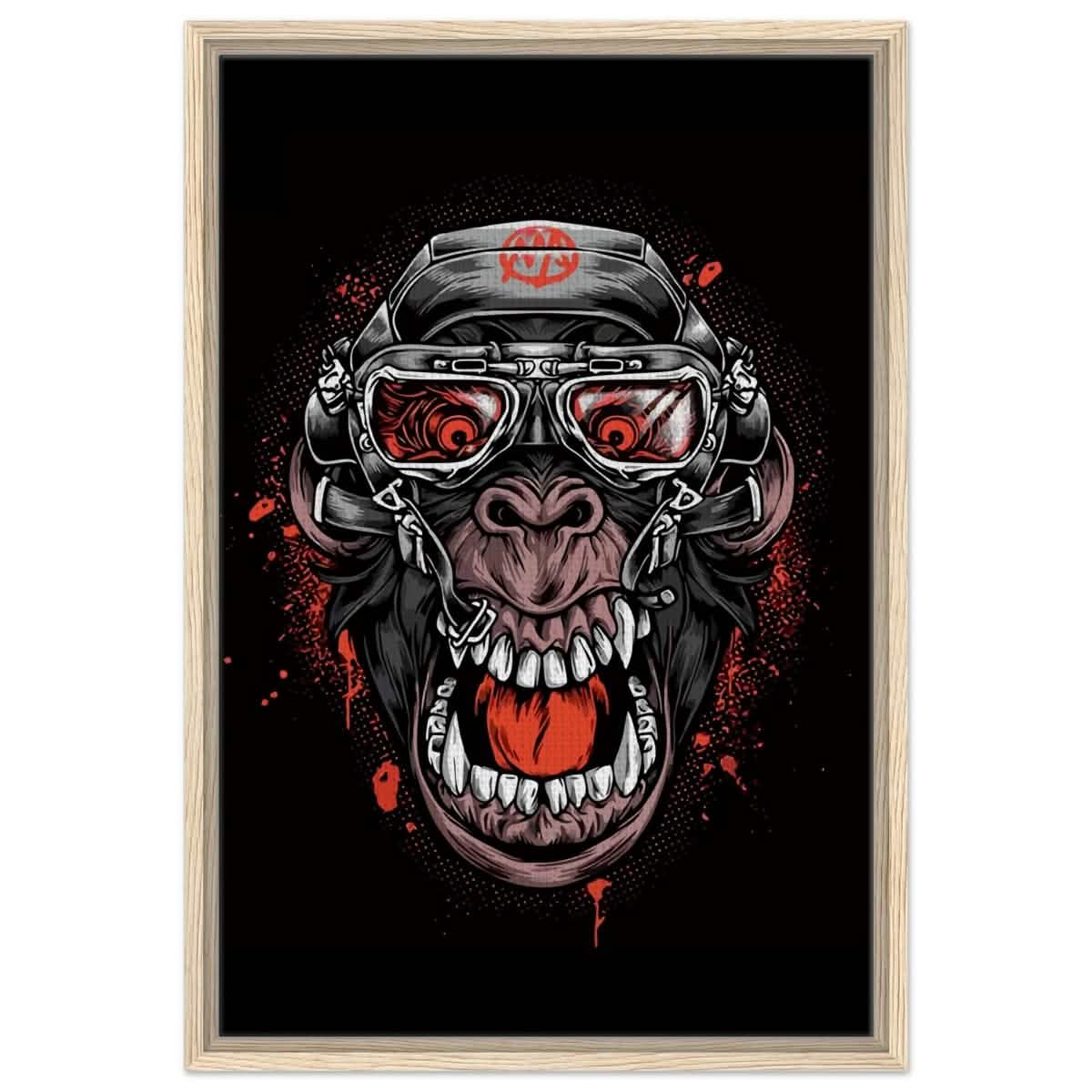 Da Vinci Pop Art wall art Print | Midnight Gorilla - Framed Canvas - 50x75 cm / 20x30″ - Wood frame