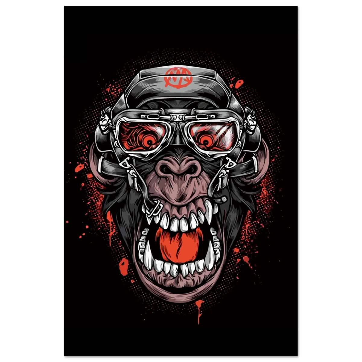 Da Vinci Pop Art wall art Print | Midnight Gorilla - Aluminum Print - 30x45 cm / 12x18″ -