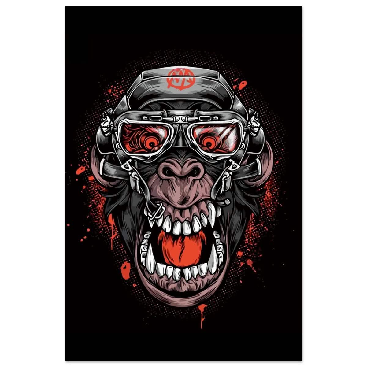 Da Vinci Pop Art wall art Print | Midnight Gorilla - Aluminum Print - 40x60 cm / 16x24″ -