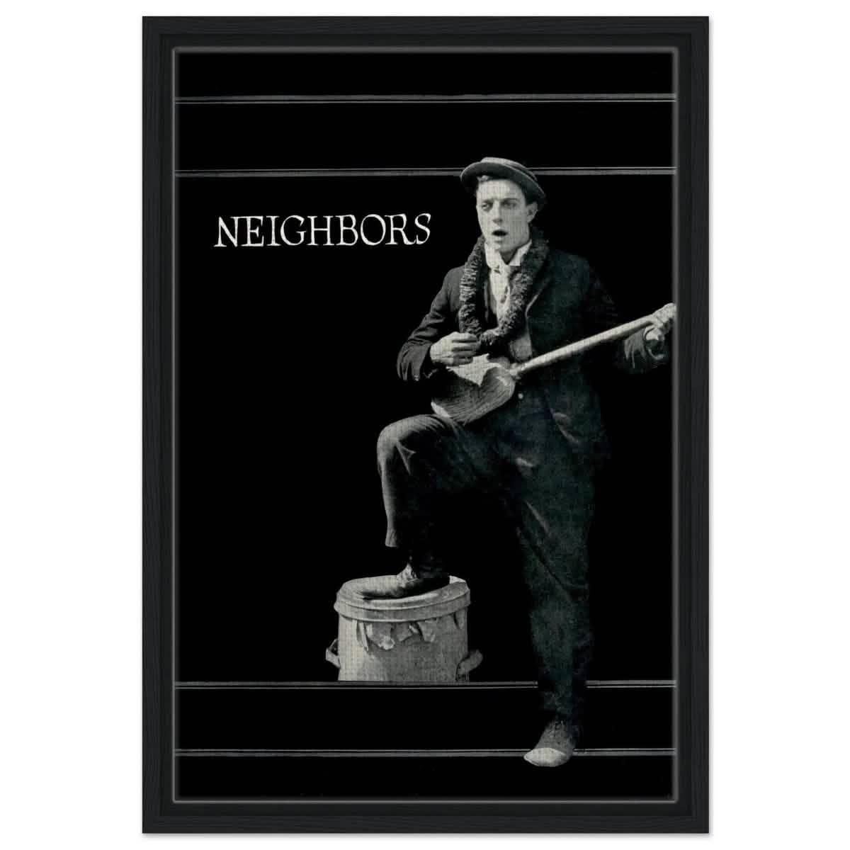 Da Vinci Pop Art Wall art print | Neighbors 1920 - Framed Canvas - 40x60 cm / 16x24″ - Black frame