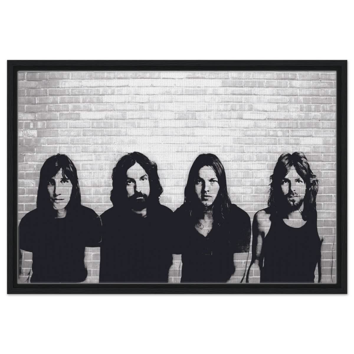 Da Vinci Pop Art Wall art print | Pink Floyd - Framed Canvas - 50x75 cm / 20x30″ - Black frame