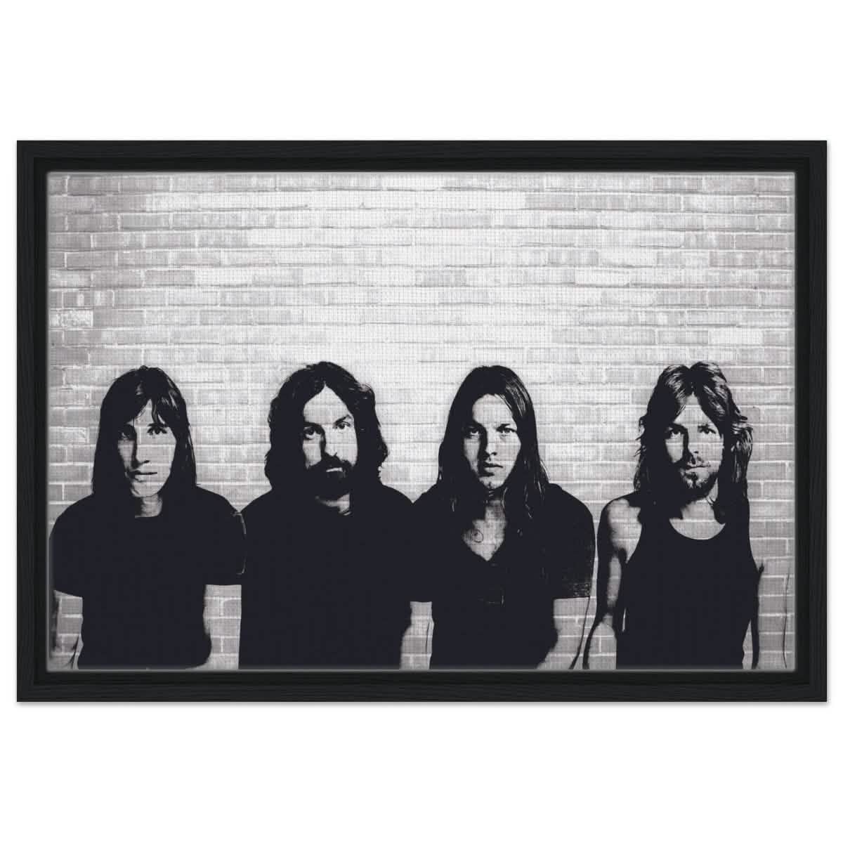Da Vinci Pop Art Wall art print | Pink Floyd - Framed Canvas - 40x60 cm / 16x24″ - Black frame