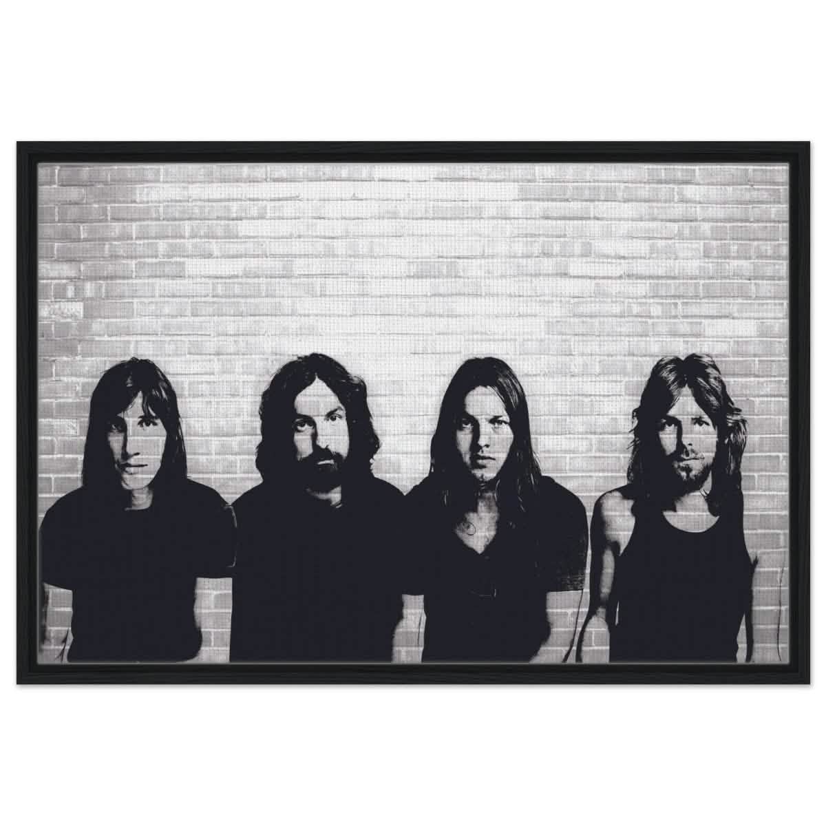 Da Vinci Pop Art Wall art print | Pink Floyd - Framed Canvas - 60x90 cm / 24x36″ - Black frame