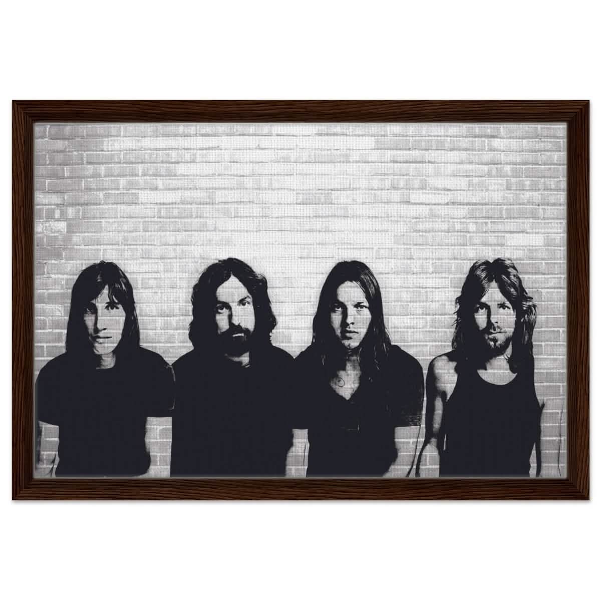 Da Vinci Pop Art Wall art print | Pink Floyd - Framed Canvas - 40x60 cm / 16x24″ - Dark wood frame
