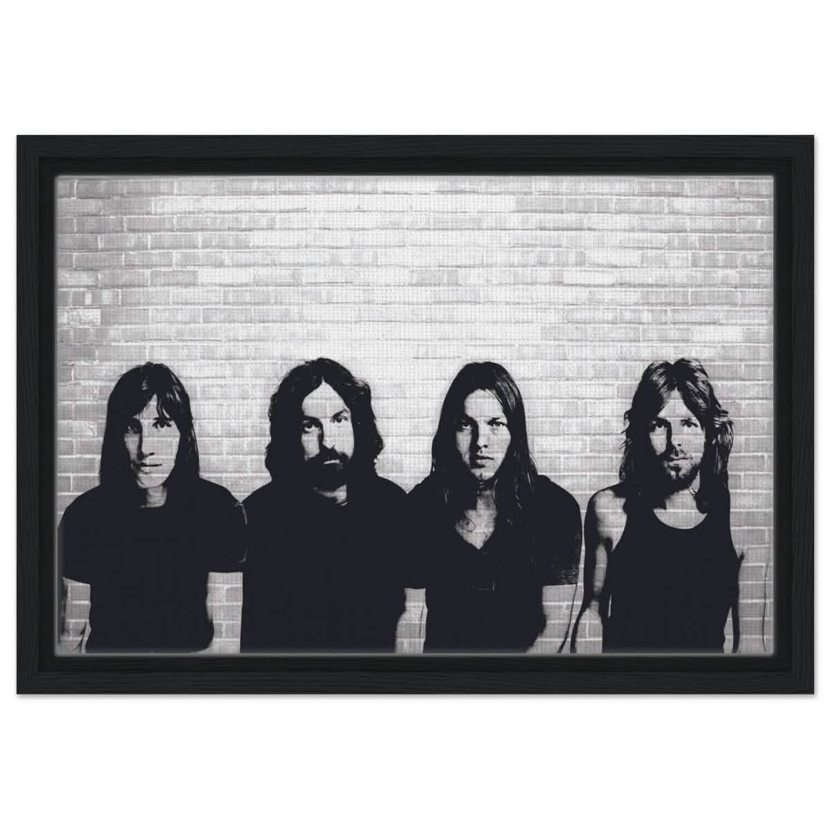 Da Vinci Pop Art Wall art print | Pink Floyd - Framed Canvas - 30x45 cm / 12x18″ - Black frame