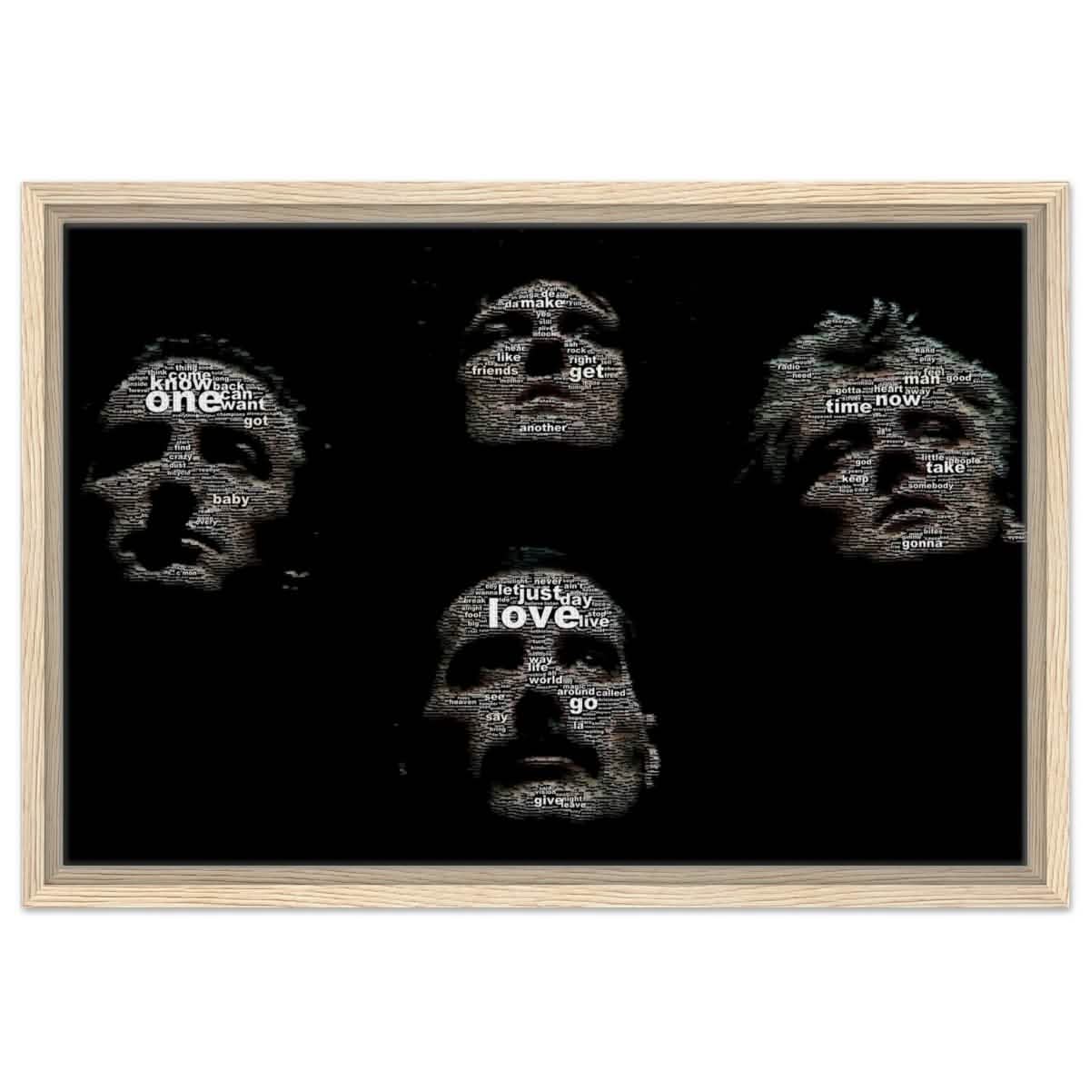Da Vinci Pop Art wall art print | Queen | Rock Music - Framed Canvas - 40x60 cm / 16x24″ - Wood frame