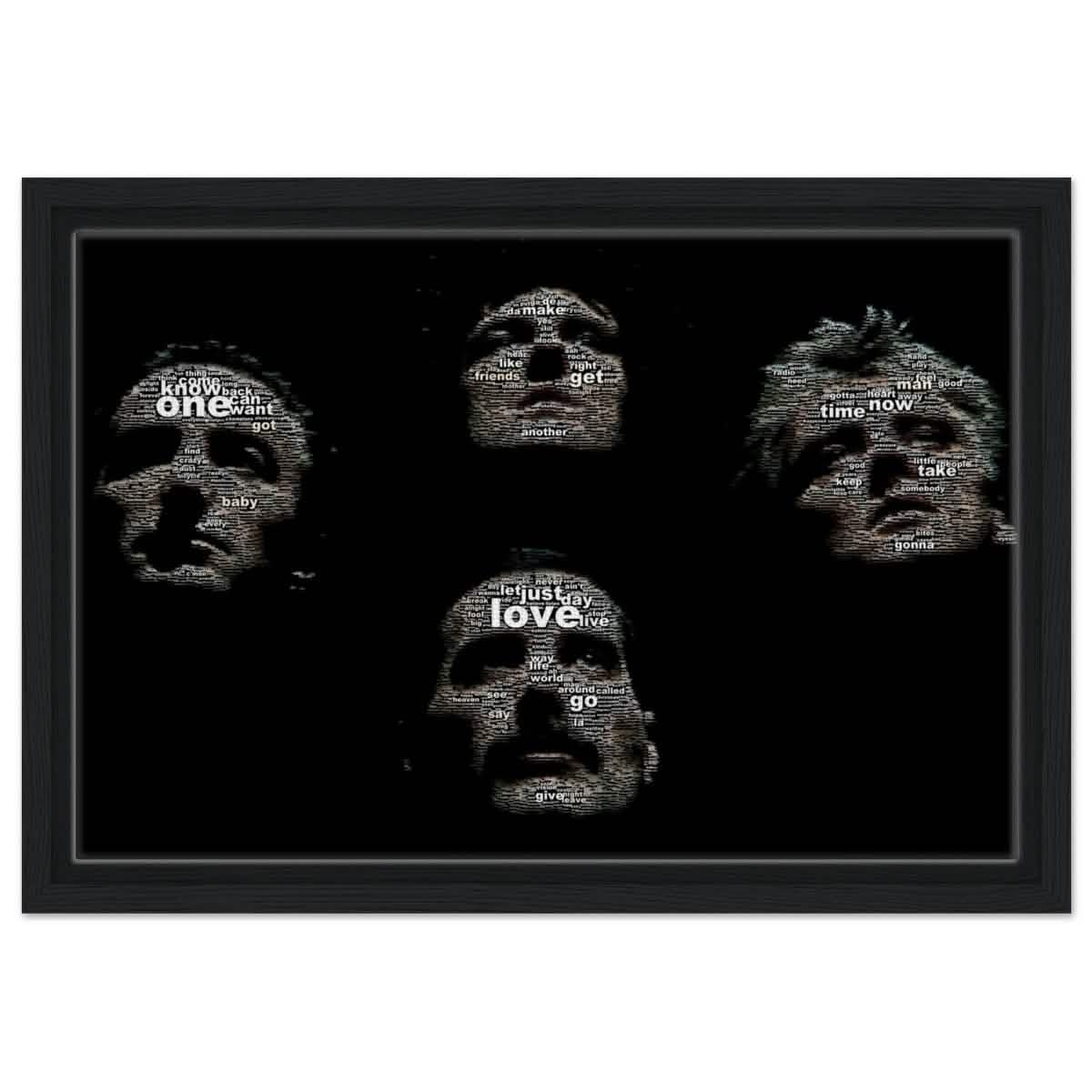 Da Vinci Pop Art wall art print | Queen | Rock Music - Framed Canvas - 30x45 cm / 12x18″ - Black frame