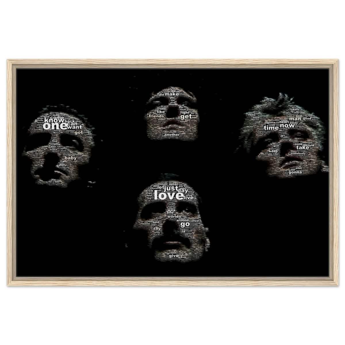Da Vinci Pop Art wall art print | Queen | Rock Music - Framed Canvas - 60x90 cm / 24x36″ - Wood frame