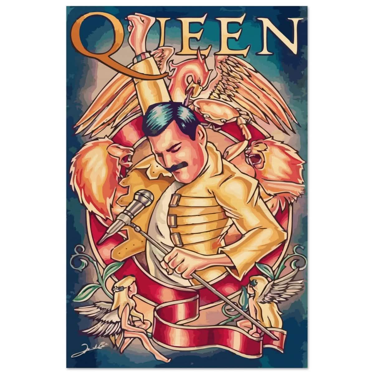 Da Vinci Pop Art Wall art print | Queen - Wood Prints - 30x45 cm / 12x18″ -