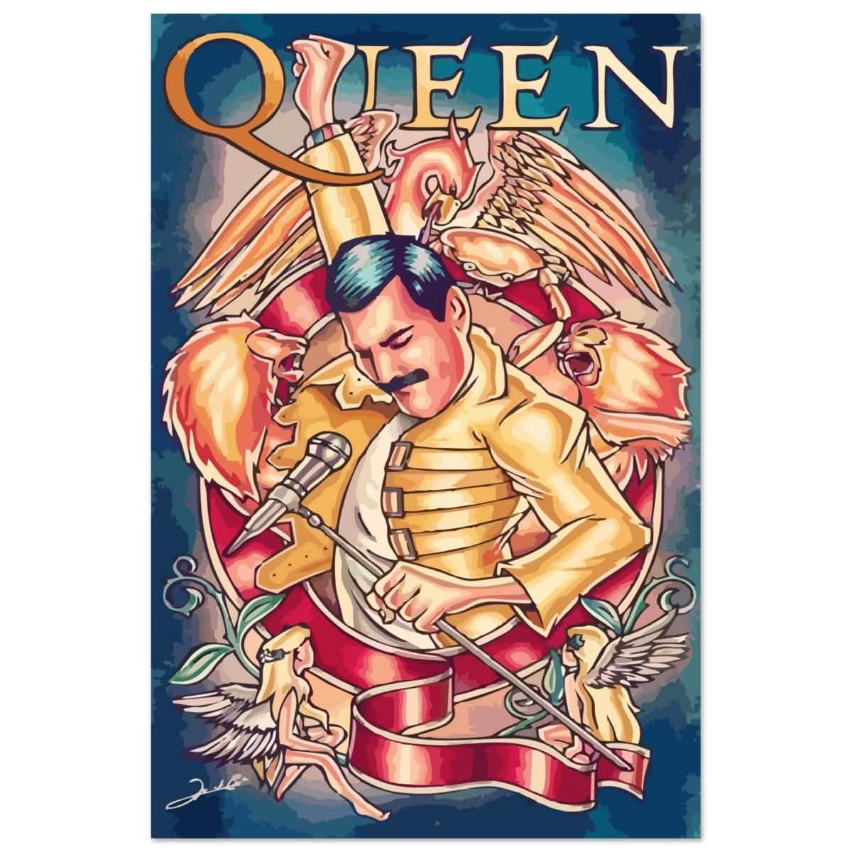 Da Vinci Pop Art Wall art print | Queen - Aluminum Print - 40x60 cm / 16x24″ -