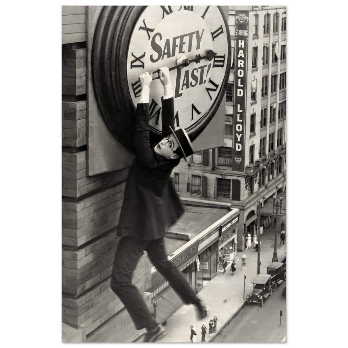 Da Vinci Pop Art wall art Print | Safety Last! (1923) - Wood Prints - 30x45 cm / 12x18″ -
