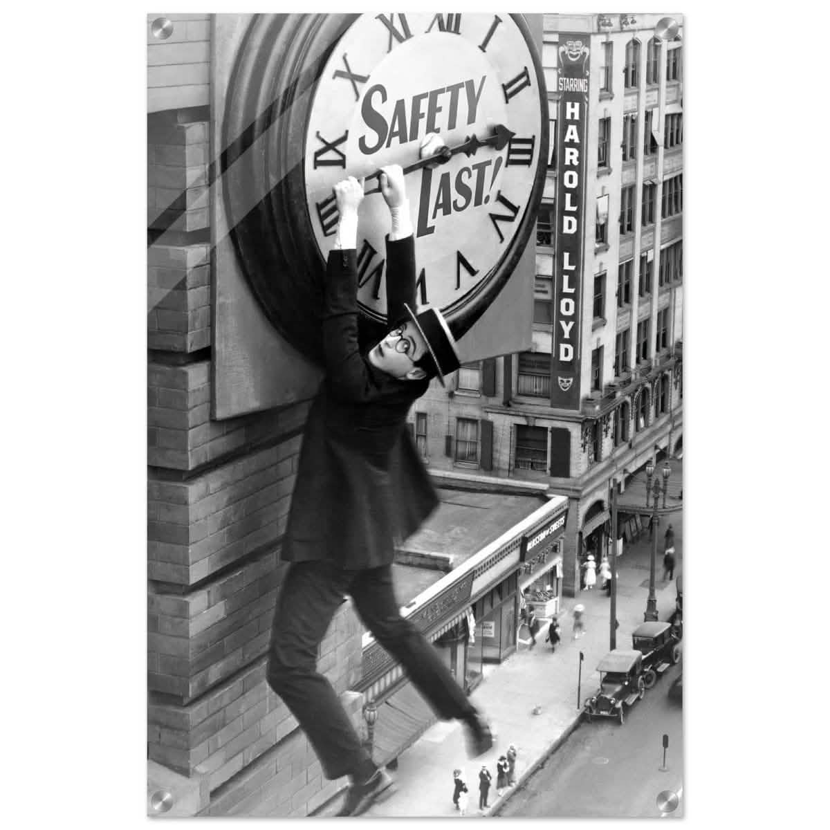 Da Vinci Pop Art wall art Print | Safety Last! (1923) - Acrylic Print - 50x75 cm / 20x30″ -