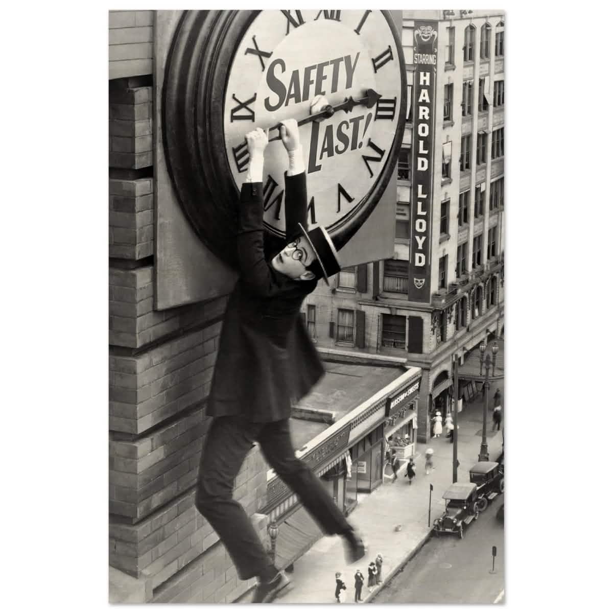 Da Vinci Pop Art wall art Print | Safety Last! (1923) - Wood Prints - 40x60 cm / 16x24″ -