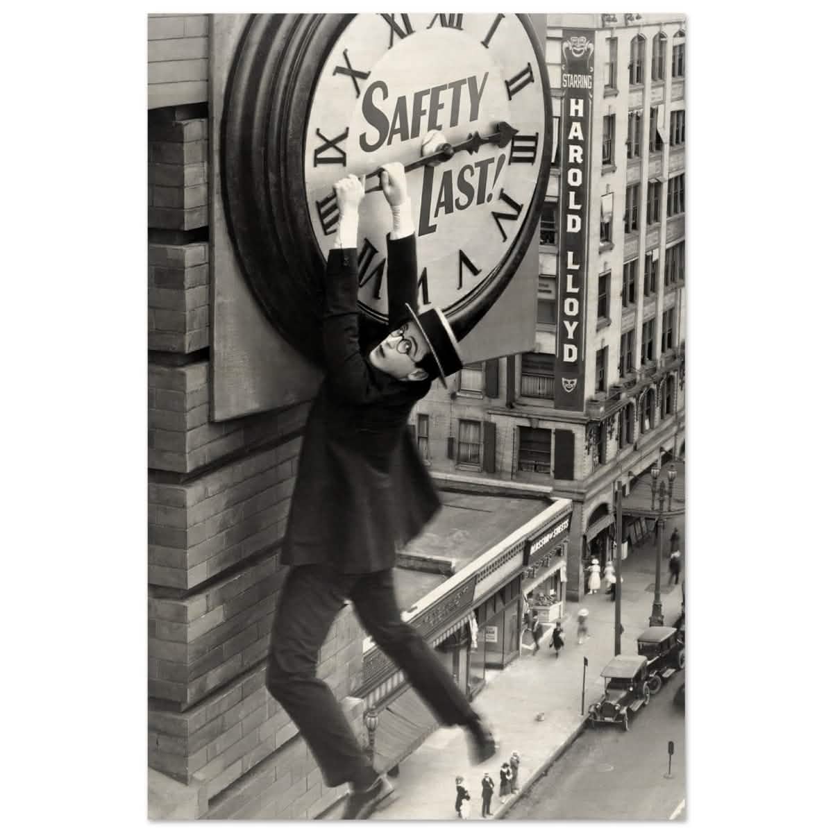 Da Vinci Pop Art wall art Print | Safety Last! (1923) - Wood Prints - 50x75 cm / 20x30″ -