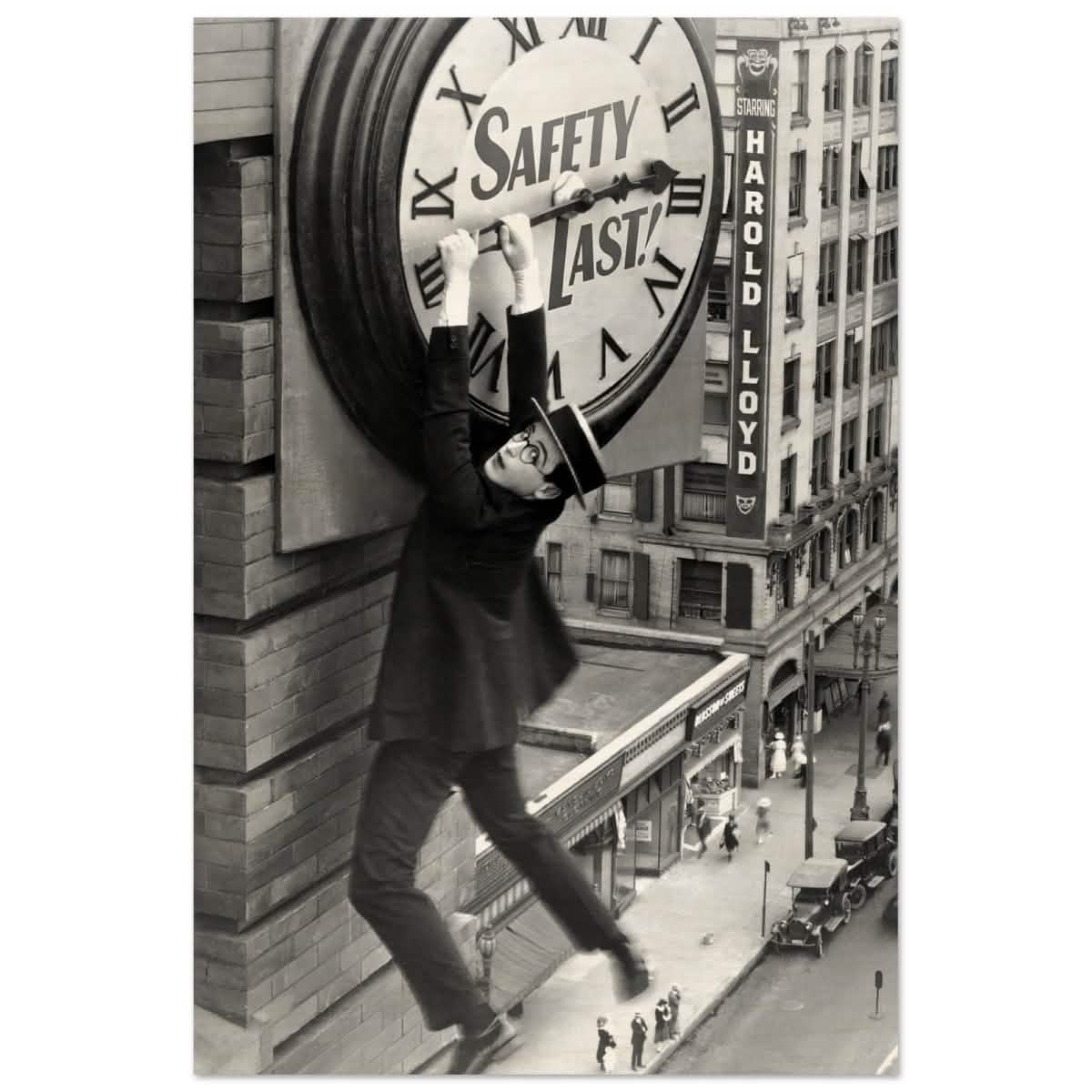 Da Vinci Pop Art wall art Print | Safety Last! (1923) - Wood Prints - 60x90 cm / 24x36″ -