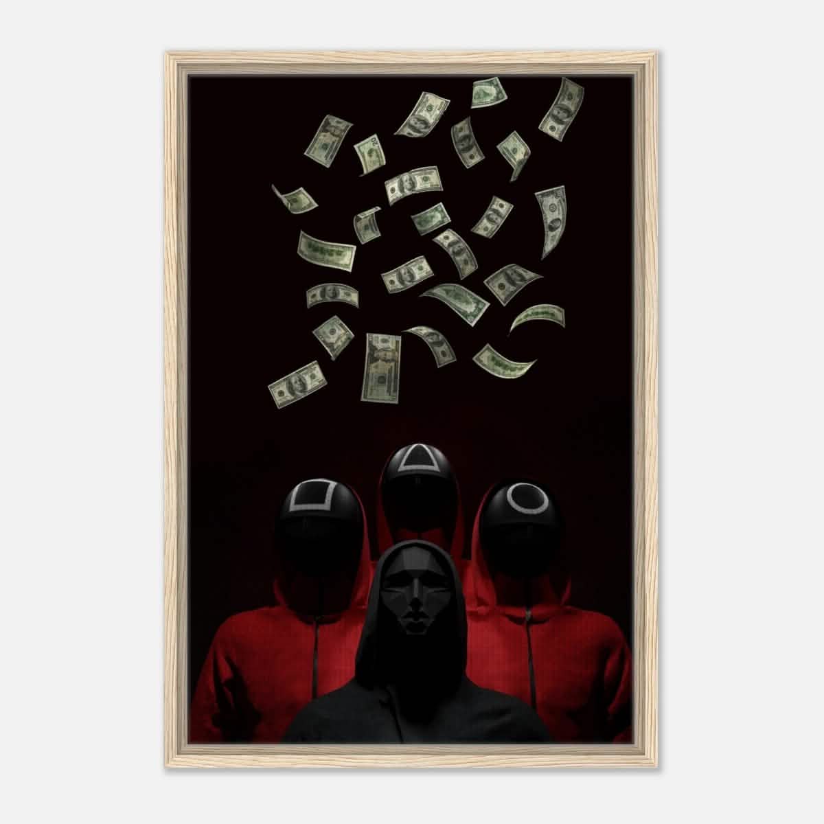 Da Vinci Pop Art Wall art Print | Squid Game - Framed Canvas - 50x75 cm / 20x30″ - Wood frame