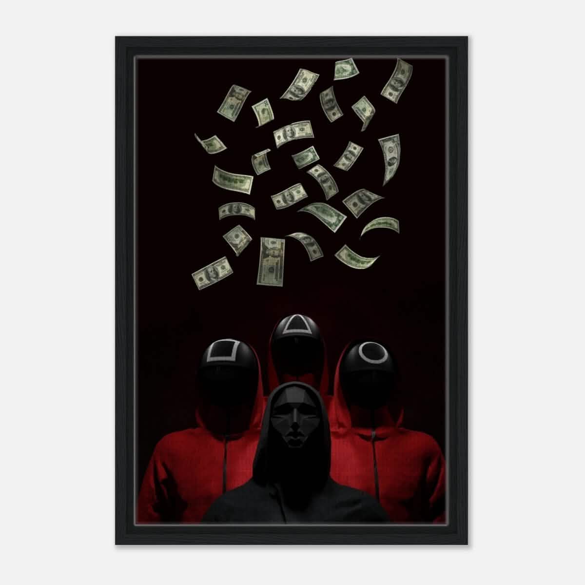 Da Vinci Pop Art Wall art Print | Squid Game - Framed Canvas - 40x60 cm / 16x24″ - Black frame