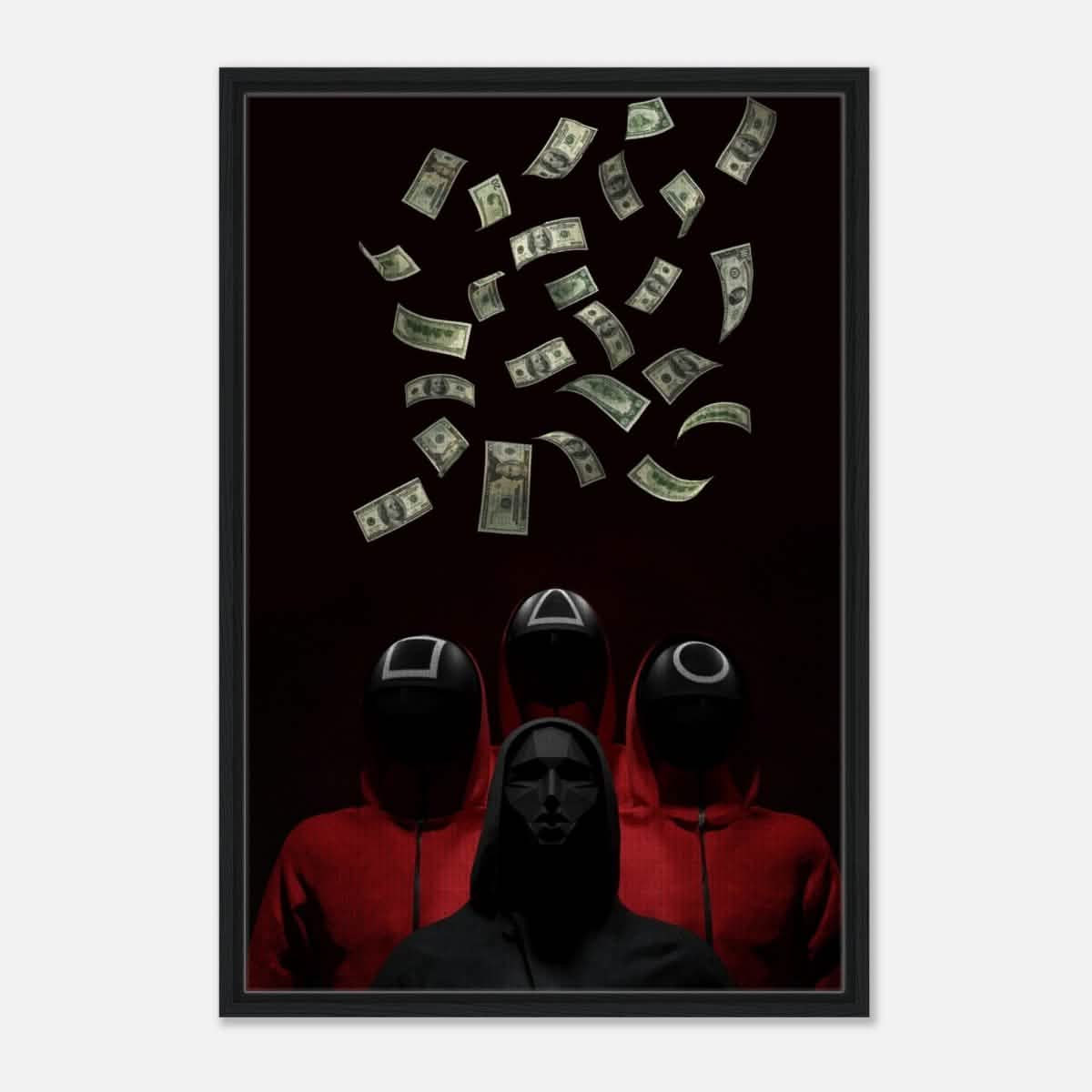 Da Vinci Pop Art Wall art Print | Squid Game - Framed Canvas - 60x90 cm / 24x36″ - Black frame