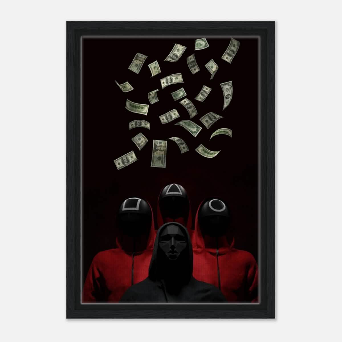 Da Vinci Pop Art Wall art Print | Squid Game - Framed Canvas - 30x45 cm / 12x18″ - Black frame