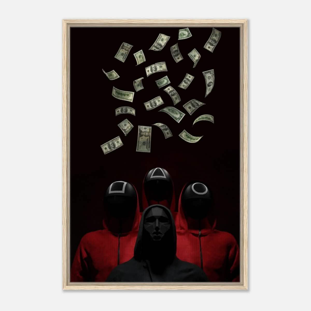 Da Vinci Pop Art Wall art Print | Squid Game - Framed Canvas - 60x90 cm / 24x36″ - Wood frame