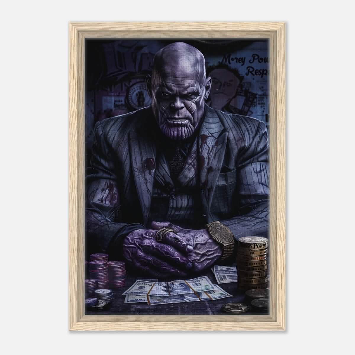 Da Vinci Pop Art Wall art print | Thanos - Framed Canvas - 30x45 cm / 12x18″ - Wood frame