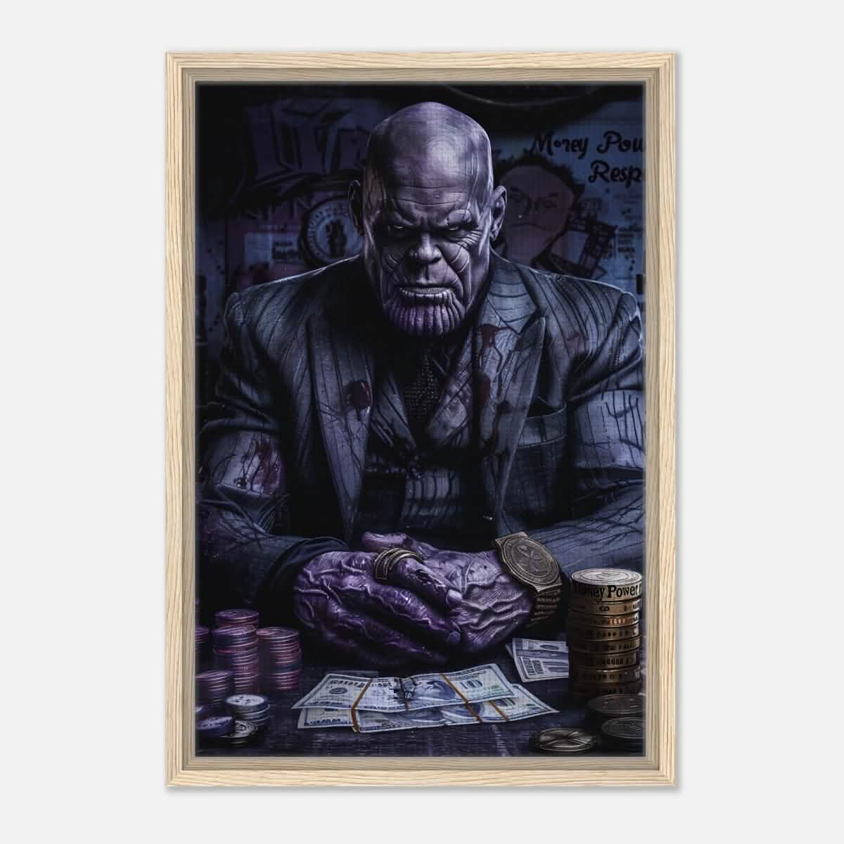 Da Vinci Pop Art Wall art print | Thanos - Framed Canvas - 40x60 cm / 16x24″ - Wood frame