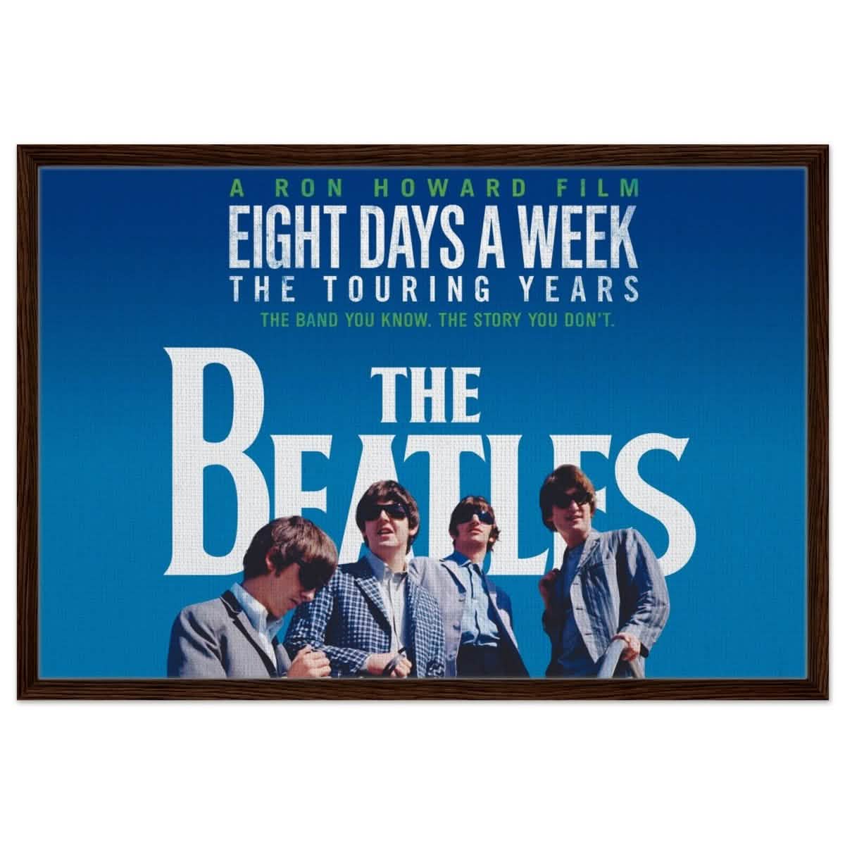 Da Vinci Pop Art wall art print | The Beatles | Eight Days a Week | The Touring Years - Framed Canvas - 60x90 cm / 24x36″ - Dark wood frame