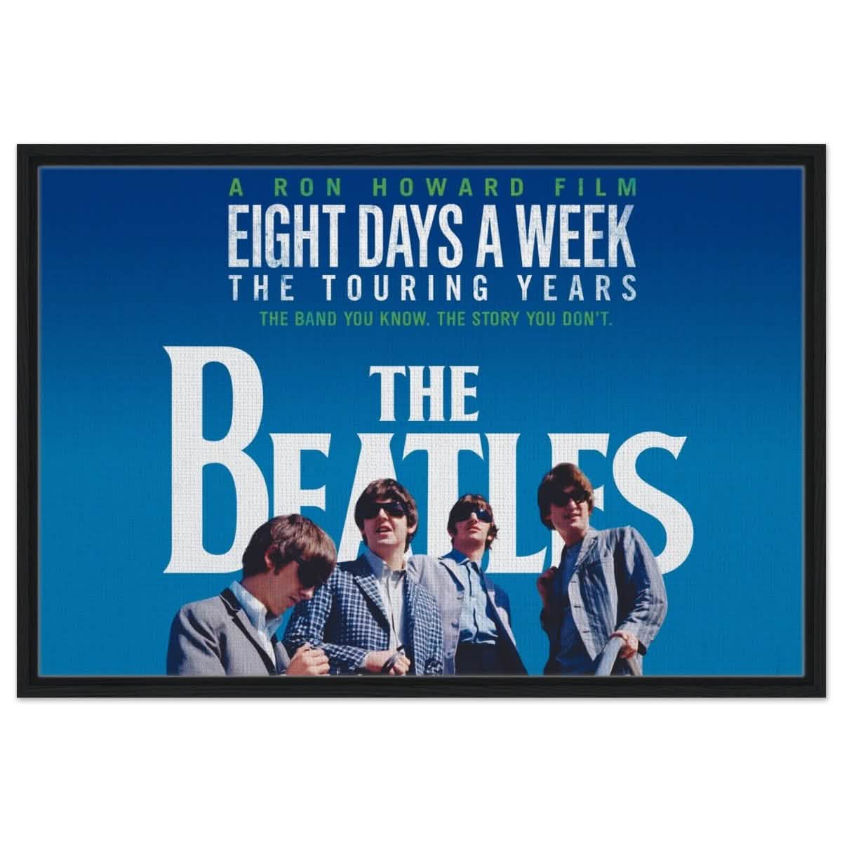 Da Vinci Pop Art wall art print | The Beatles | Eight Days a Week | The Touring Years - Framed Canvas - 60x90 cm / 24x36″ - Black frame