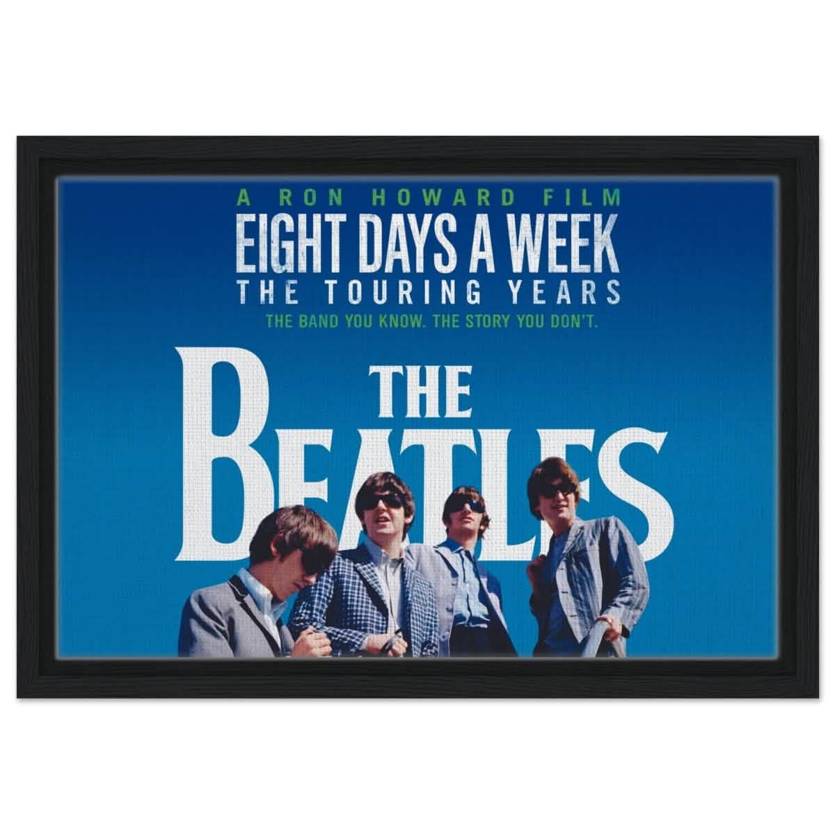 Da Vinci Pop Art wall art print | The Beatles | Eight Days a Week | The Touring Years - Framed Canvas - 30x45 cm / 12x18″ - Black frame