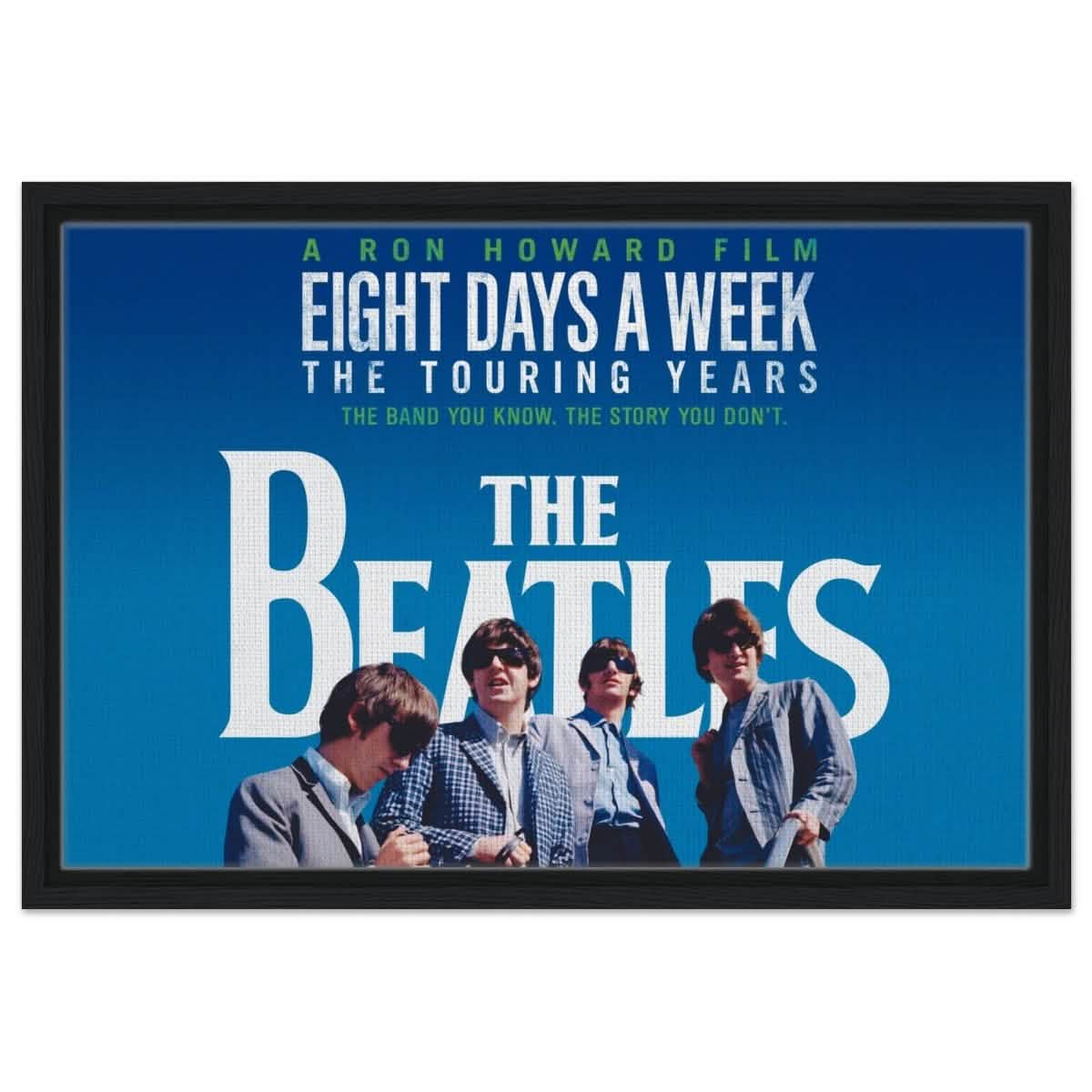 Da Vinci Pop Art wall art print | The Beatles | Eight Days a Week | The Touring Years - Framed Canvas - 40x60 cm / 16x24″ - Black frame