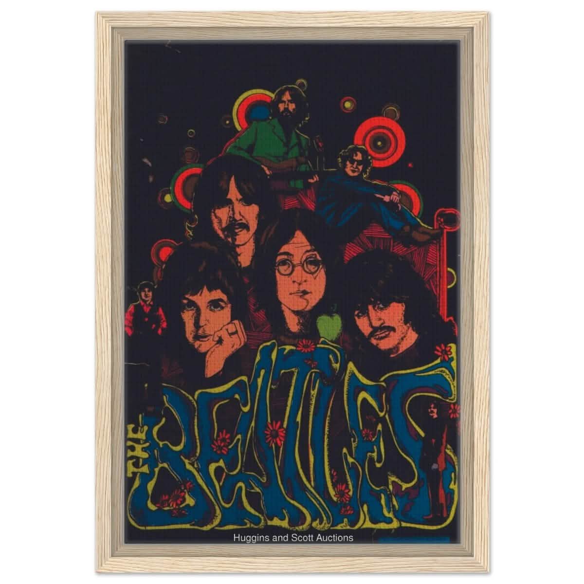 Da Vinci Pop Art wall art print | The Beatles | Rock Music | Vintage Poster - Framed Canvas - 30x45 cm / 12x18″ - Wood frame