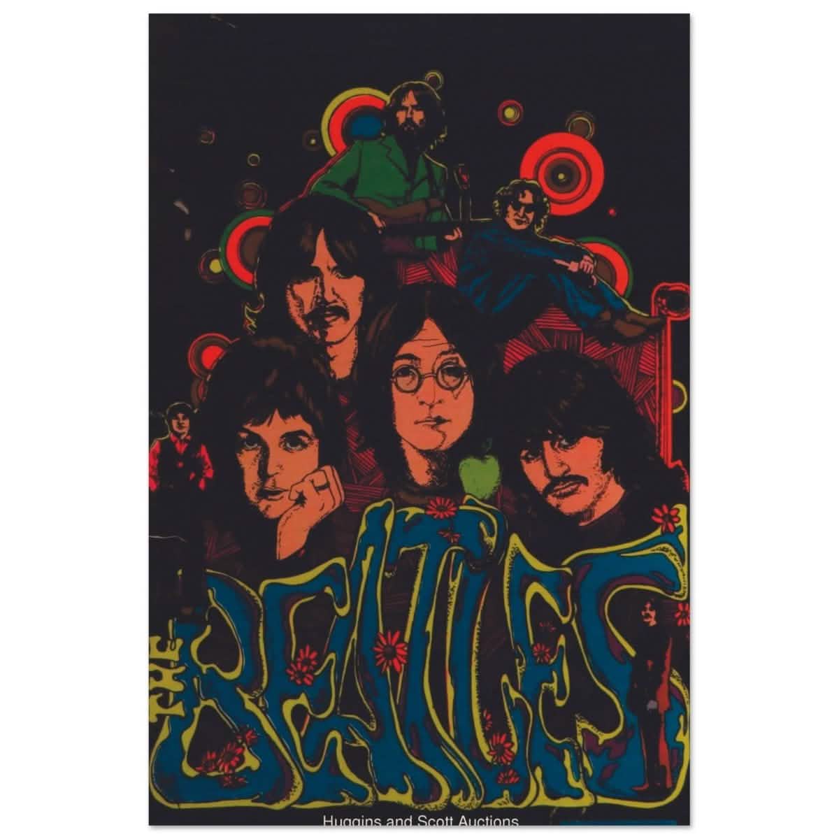 Da Vinci Pop Art wall art print | The Beatles | Rock Music | Vintage Poster - Wood Prints - 40x60 cm / 16x24″ -