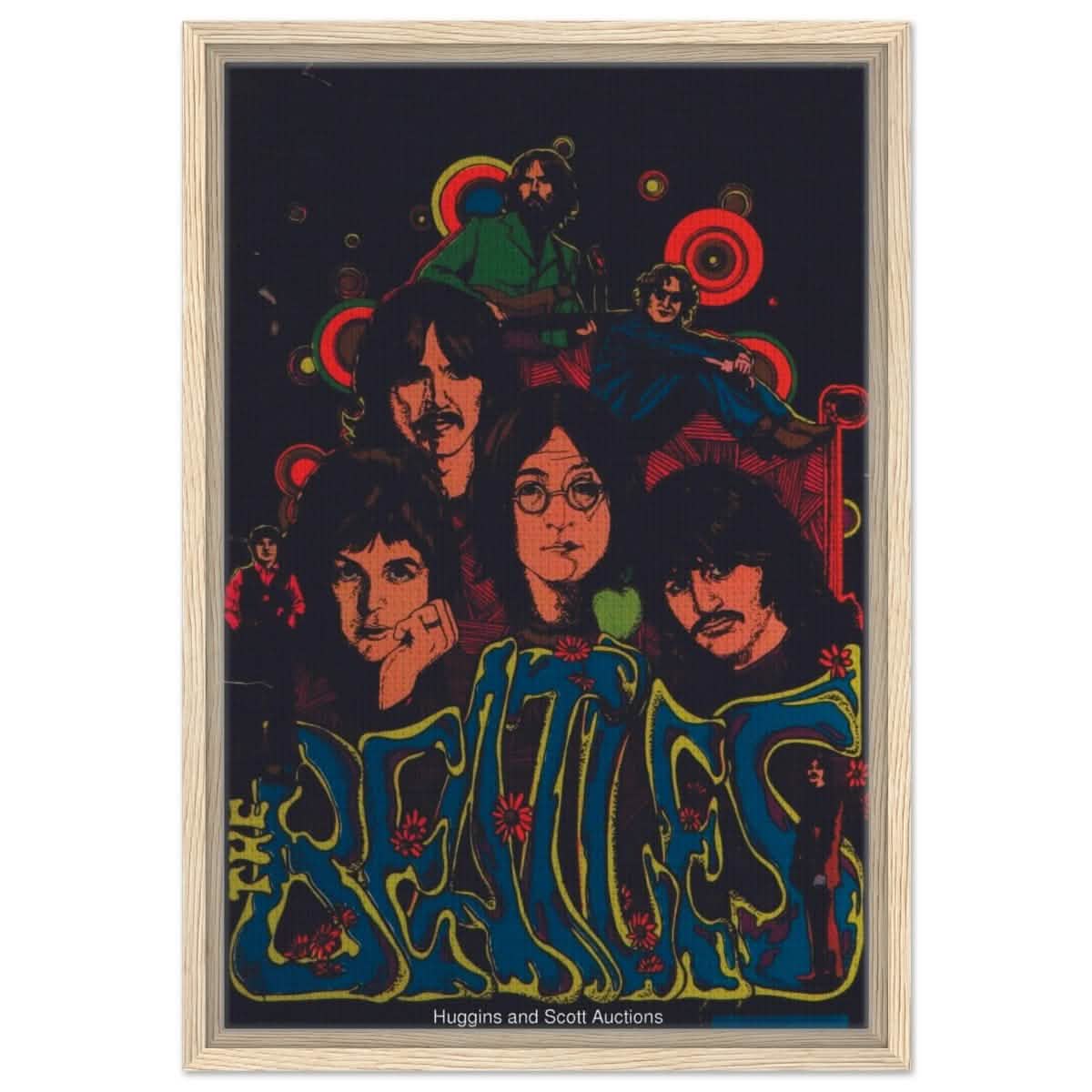 Da Vinci Pop Art wall art print | The Beatles | Rock Music | Vintage Poster - Framed Canvas - 40x60 cm / 16x24″ - Wood frame