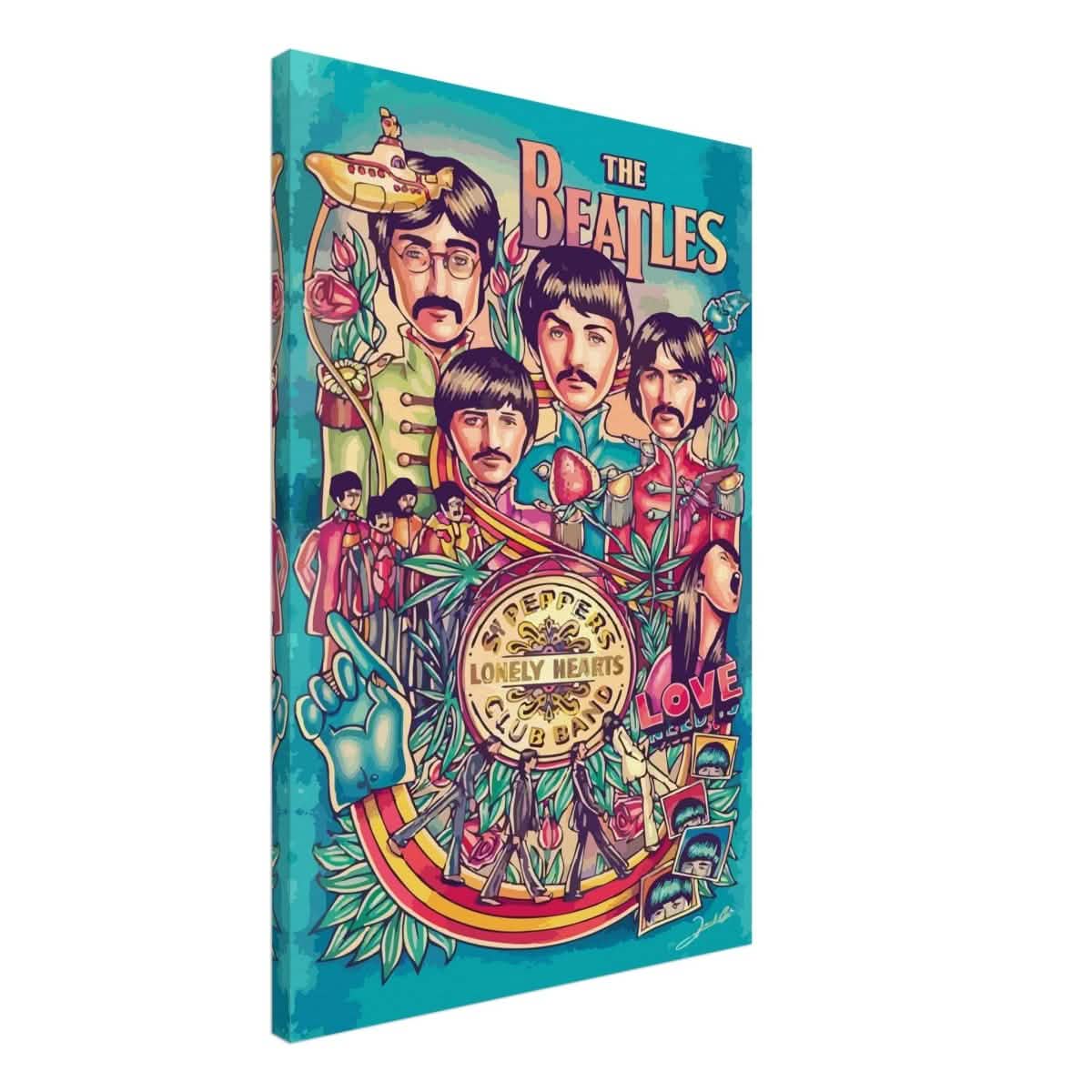 Da Vinci Pop Art wall art print | The Beatles | Rock Music - Canvas - 50x75 cm / 20x30″ -