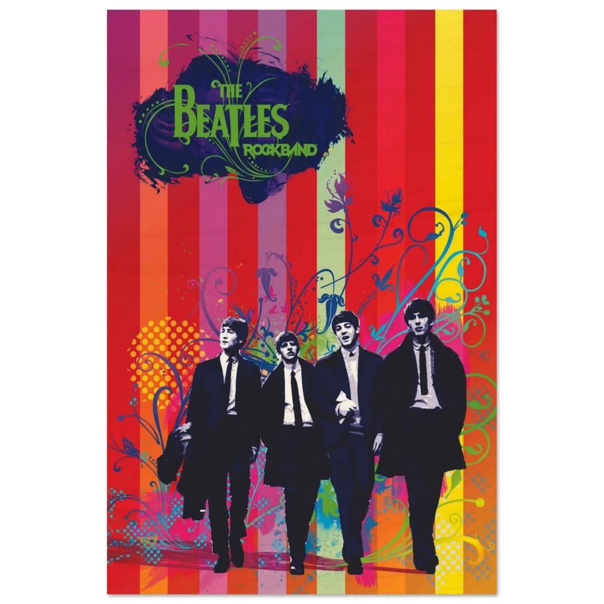 Da Vinci Pop Art wall art print | The Beatles | Rock Music - Wood Prints - 30x45 cm / 12x18″ -