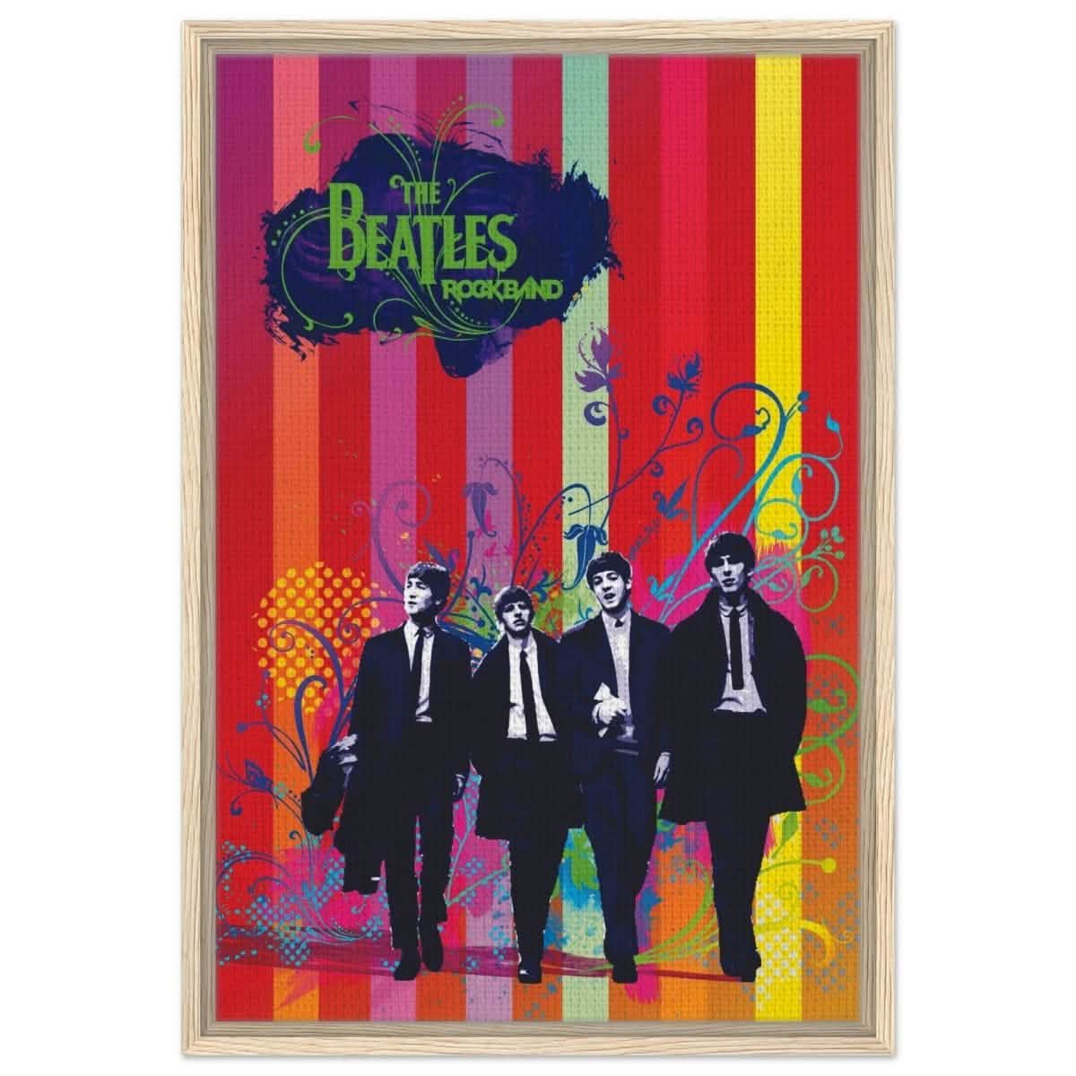 Da Vinci Pop Art wall art print | The Beatles | Rock Music - Framed Canvas - 50x75 cm / 20x30″ - Wood frame