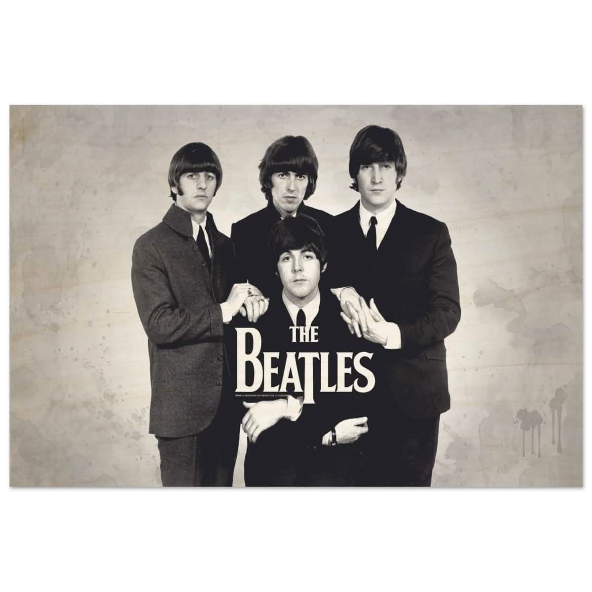 Da Vinci Pop Art wall art print | The Beatles | Rock Music - Wood Prints - 30x45 cm / 12x18″ -