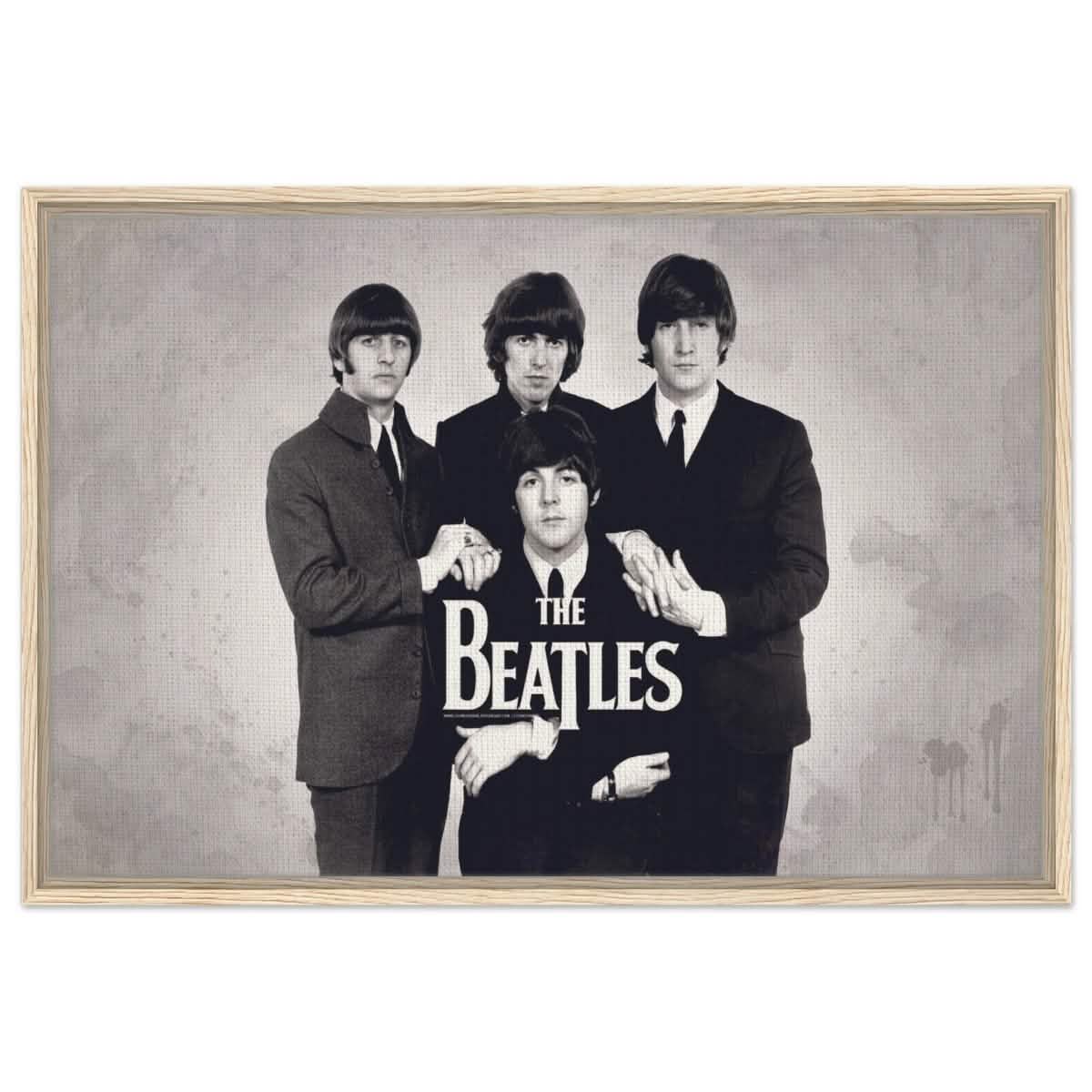 Da Vinci Pop Art wall art print | The Beatles | Rock Music - Framed Canvas - 60x90 cm / 24x36″ - Wood frame